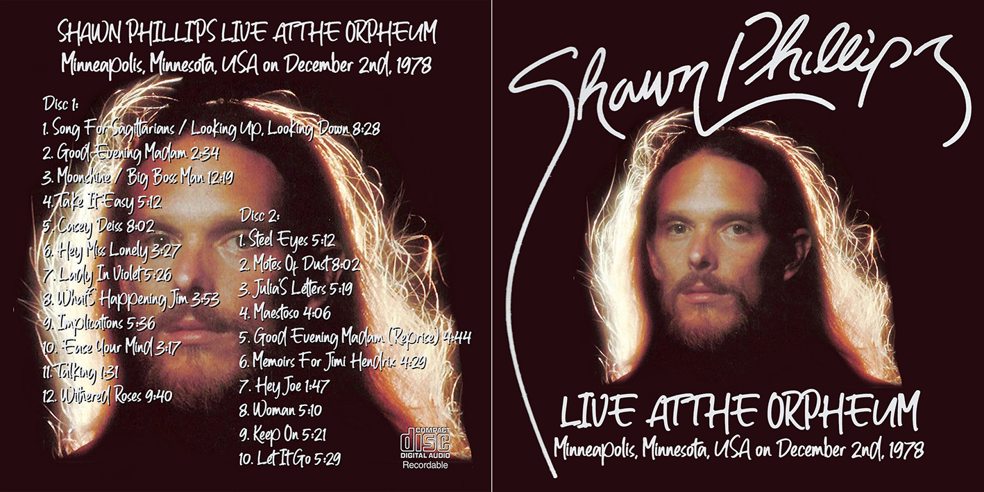 Shawn Phillips at the Orpheum in Minneapolis on December 2nd, 1978 cover